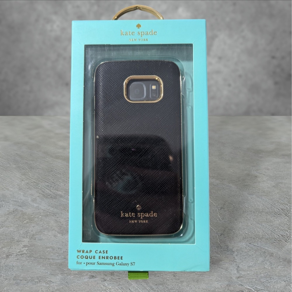 Kate Spade New York Wrap Case For Samsung Galaxy S7 - Black & Gold A7